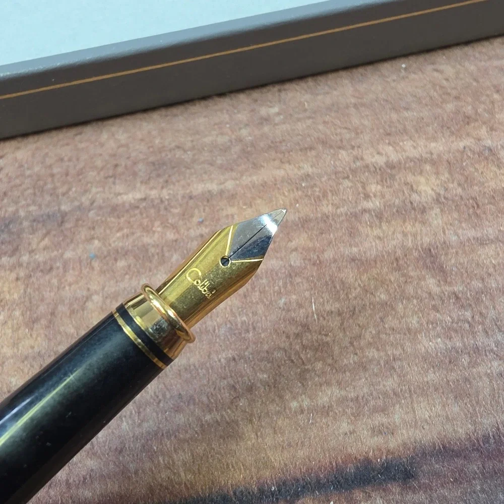 Colibri Le Grand Fountain Pen Mens OS Black Good AT&T Logo Gold Trim Box